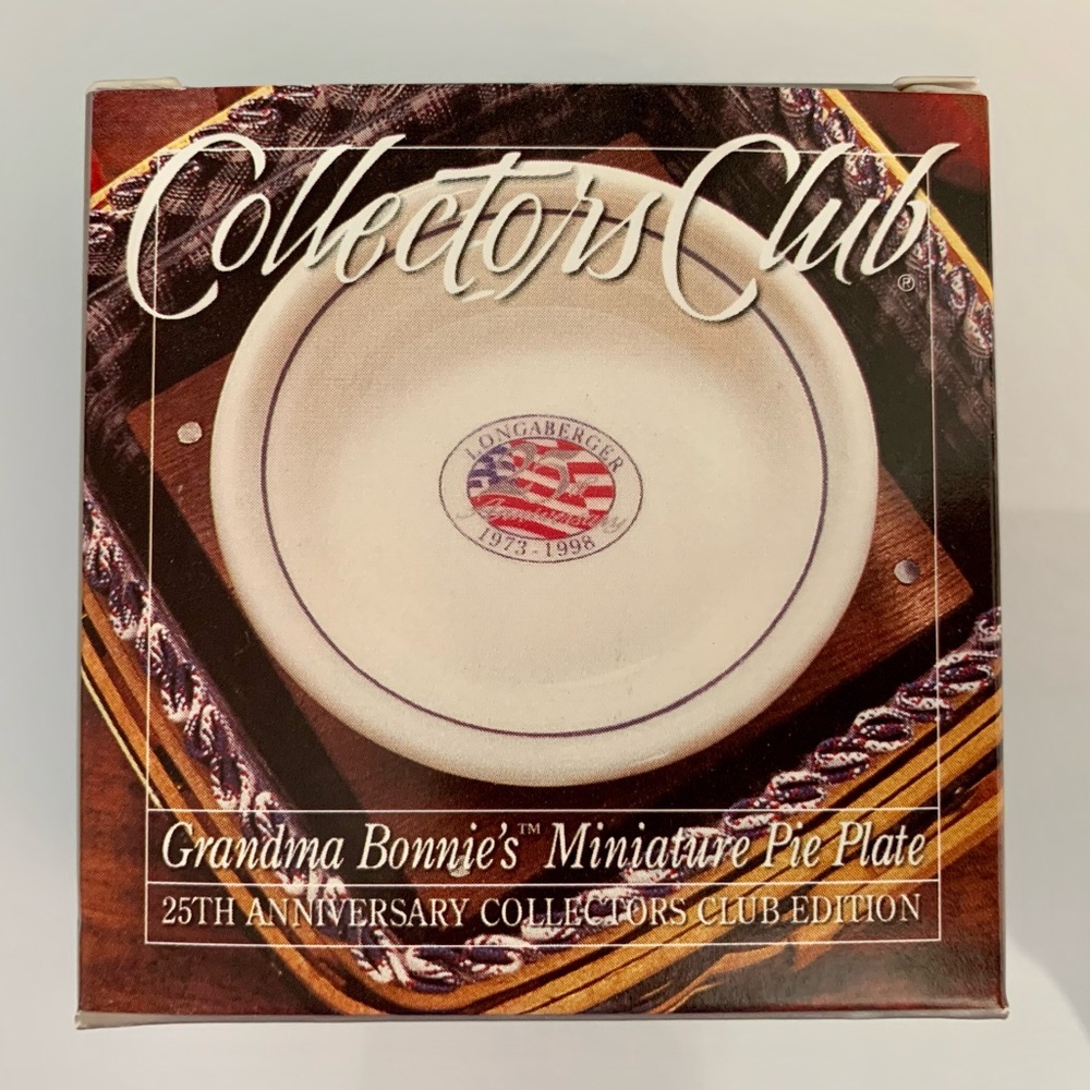 Longaberger Collectors Club miniature pie plate